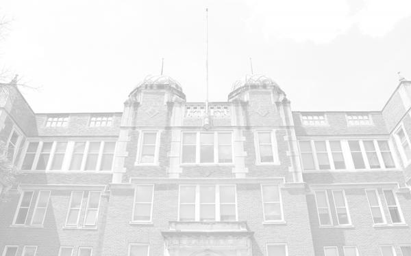 Front facade of Jennings Hall in spring